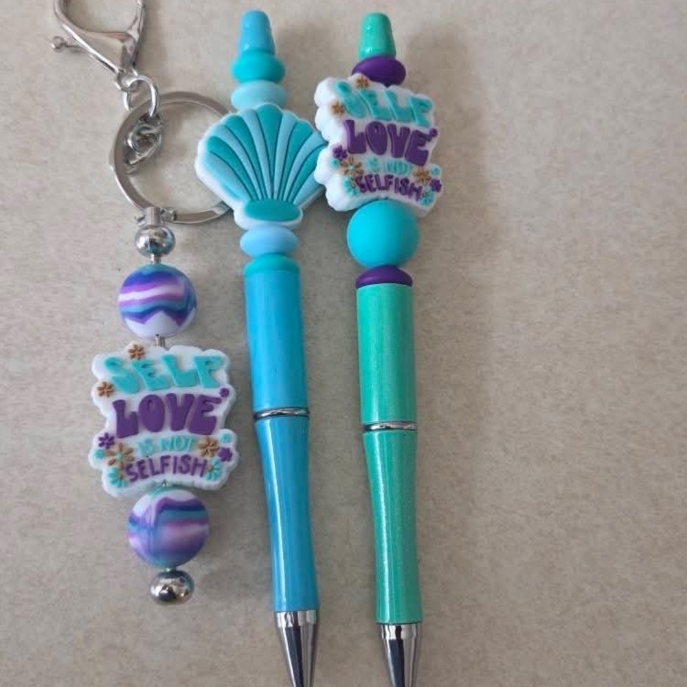 Turquoise and Purple Self Love Pen Set
